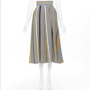 Rosie Assoulin houndstooth midi skirt